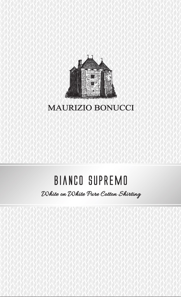MB Bianco Supremo - White on White Dobby Shirting